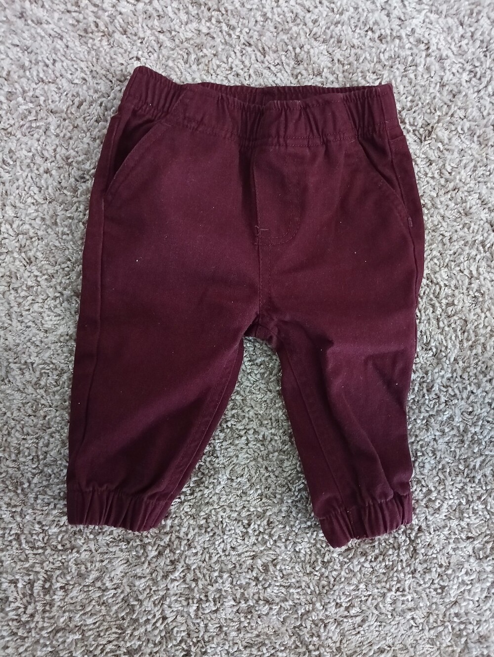 Nautica Burgundy‎ Elastic-Waist Kids Joggers